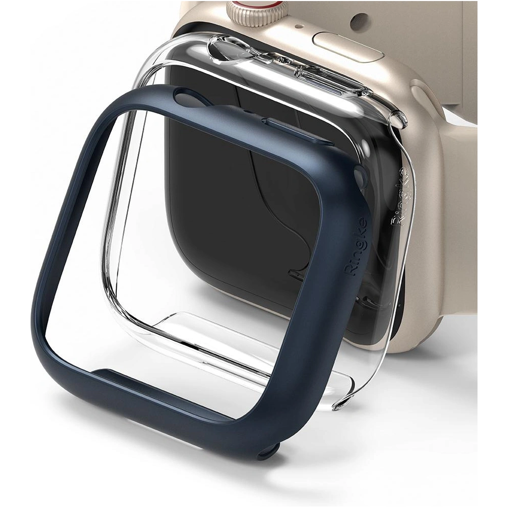 Hurtownia GSM - Etui nakládka Ringke Slim Apple Watch 4/5/6/7/SE/8/9 40/41mm Clear + Metallic Blue [2 PACK] - RGK1522CLBLU - {ean13} - Hurt