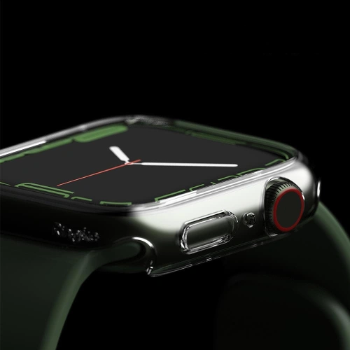 Etui nakładka Ringke Slim Apple Watch 4/5/6/7/8/9/SE 44/45mm Clear + Matte Black [2 PACK]