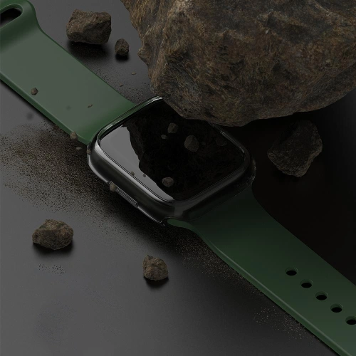 Etui nakładka Ringke Slim Apple Watch 4/5/6/7/8/9/SE 44/45mm Clear + White [2 PACK]