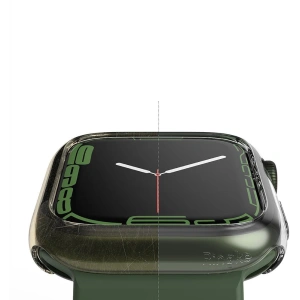 Etui nakładka Ringke Slim Apple Watch 4/5/6/7/8/9/SE 44/45mm Clear + Deep Green [2 PACK]