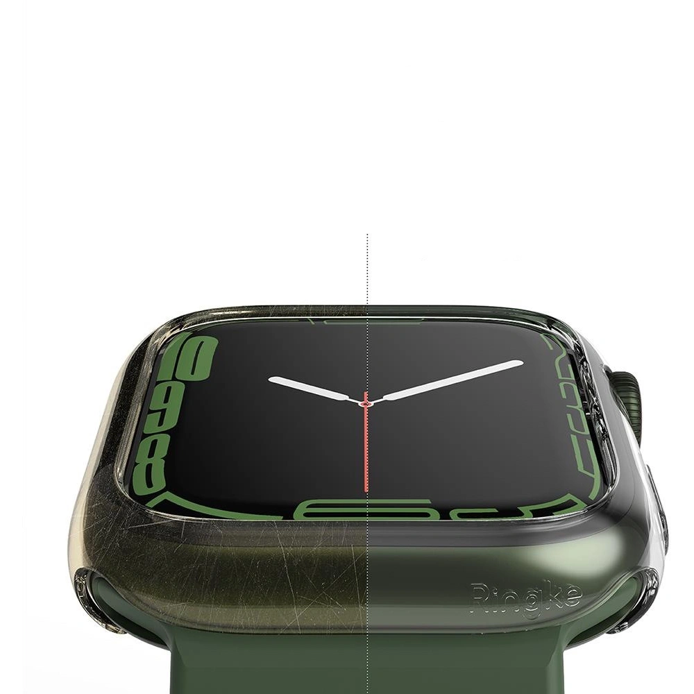 Hurtownia GSM - Case cover Ringke Slim Apple Watch 4/5/6/7/8/9/SE 44/45mm Clear + Deep Green [2 PACK] - RGK1528CLGRN - {ean13} - Hurt