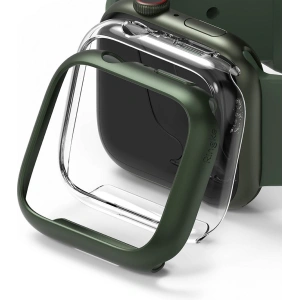 Case cover Ringke Slim Apple Watch 4/5/6/7/8/9/SE 44/45mm Clear + Deep Green [2 PACK]