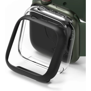 Etui nakládka Ringke Slim Apple Watch 4/5/6/7/8/9/SE 44/45mm Clear + Matte Black [2 PACK]