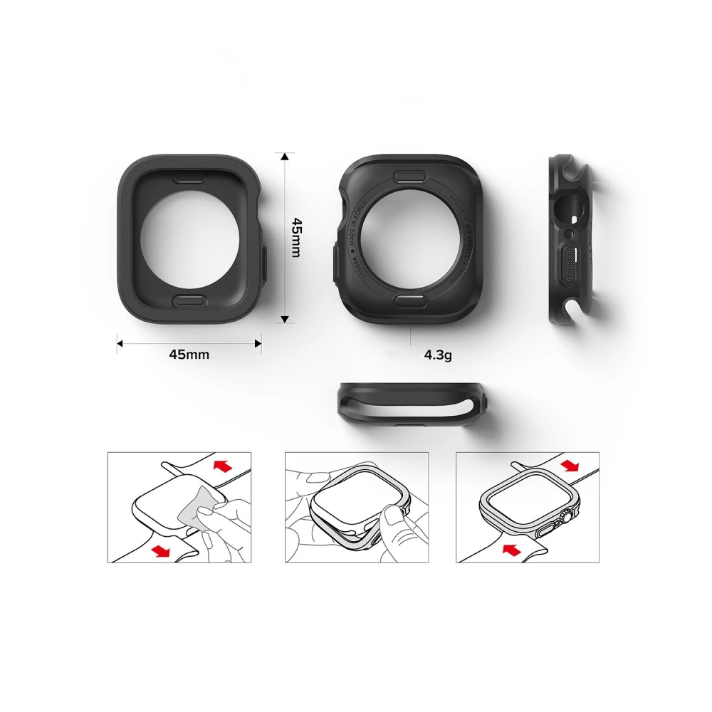 Hurtownia GSM - Etui Ringke Air Sports Apple Watch 4/5/6/7/8/9/SE 44/45mm Negru - RGK1529BLK - {ean13} - Hurt