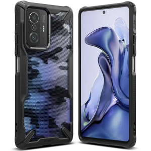 Hurtownia GSM - Etui Ringke Fusion-X Design Xiaomi 11T/Pro Camo (Moro) Black - RGK1506MBL - {ean13} - Hurt