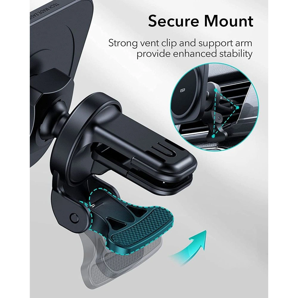 Wholesale ESR HaloLock MagSafe Magnetic Car Mount Set Black - ESR448BLK - {ean13} - Hurt