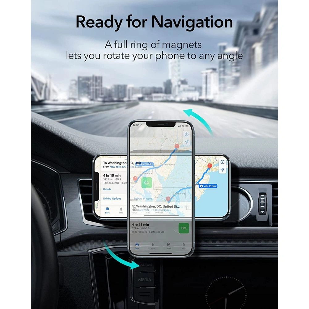Wholesale ESR HaloLock MagSafe Magnetic Car Mount Set Black - ESR448BLK - {ean13} - Hurt