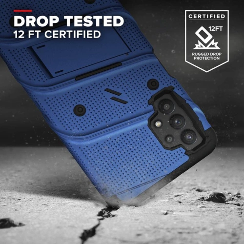 Etui ZIZO BOLT Series Samsung Galaxy A32 5G + szkło (niebieski)