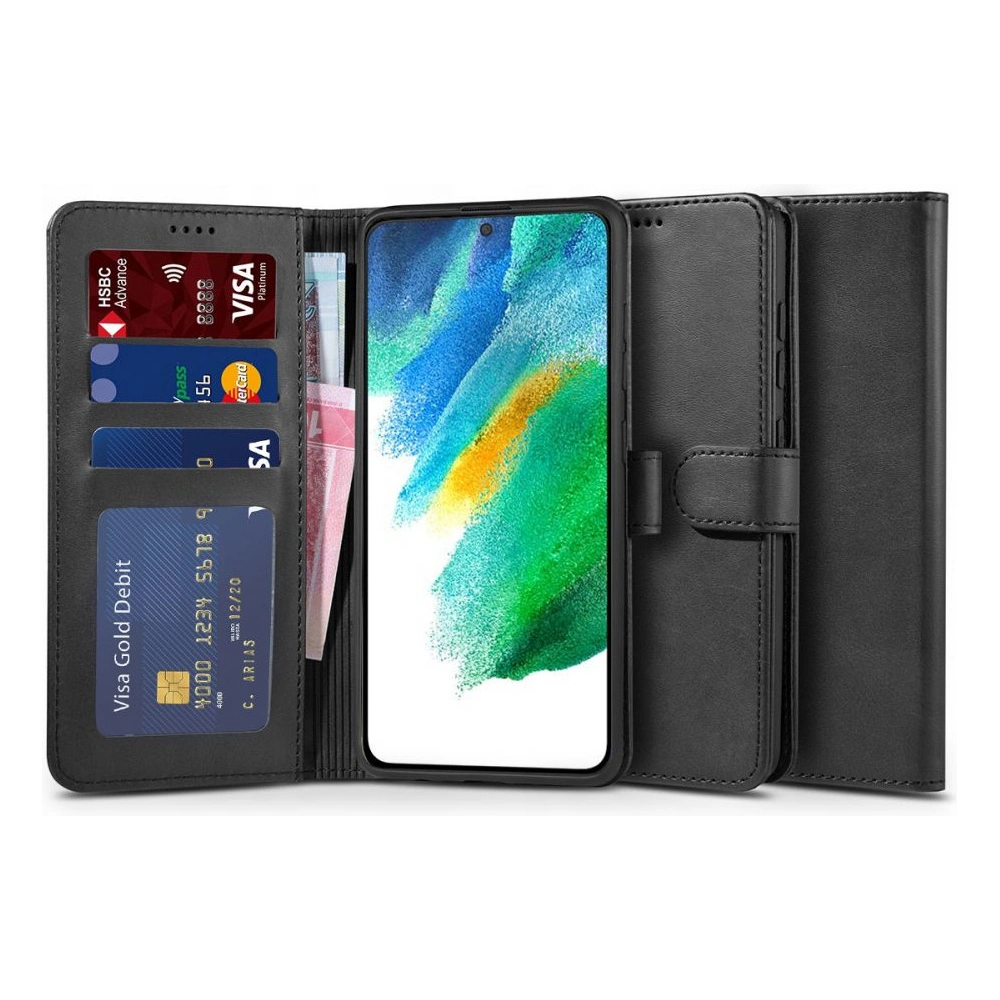 Hurtownia GSM - Etui Tech-Protect Wallet Samsung Galaxy S21 FE Černé - THP802BLK - {ean13} - Hurt