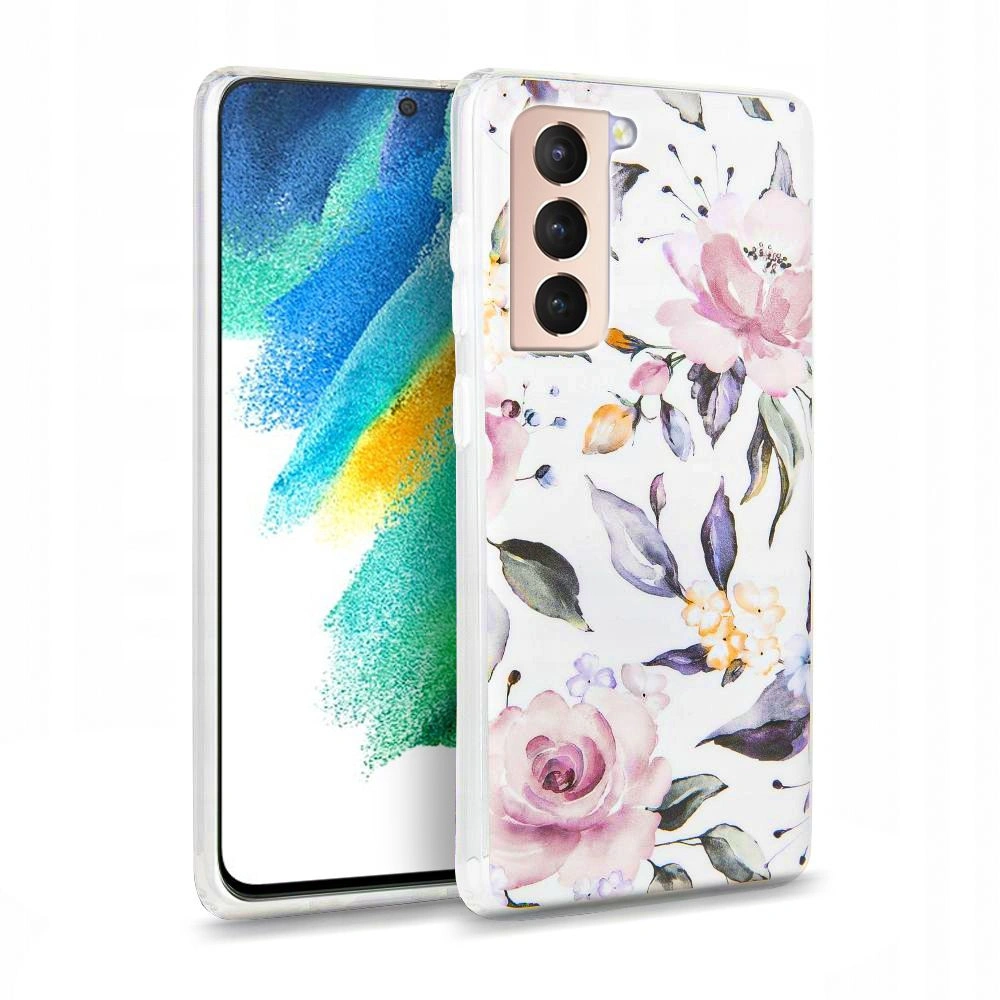 Hurtownia GSM - Etui Tech-Protect Floral Samsung Galaxy S21 FE White - THP803WHT - {ean13} - Hurt