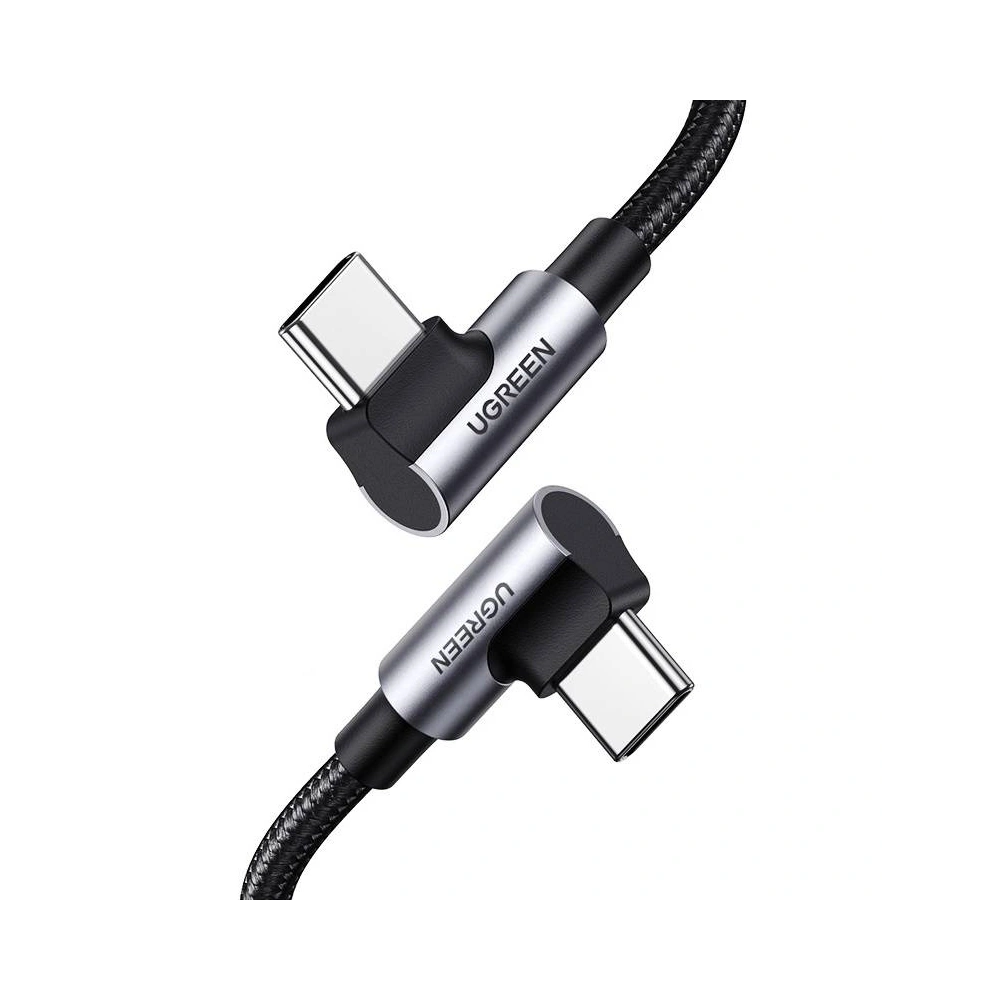 Hurtownia GSM - Kabel USB-C do USB-C, kątowy UGREEN US335, 5A, 100W, 1m (czarny) - UGR1177BLK - {ean13} - Hurt