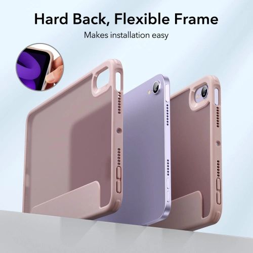 Etui ESR Rebound Hybrid Apple iPad mini 2021 (6. generacji) / iPad mini 8.3" 2024 (7. generacji) Frosted Rose Gold