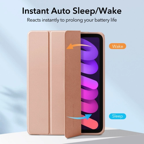 Etui ESR Rebound Hybrid Apple iPad mini 2021 (6. generacji) / iPad mini 8.3" 2024 (7. generacji) Frosted Rose Gold