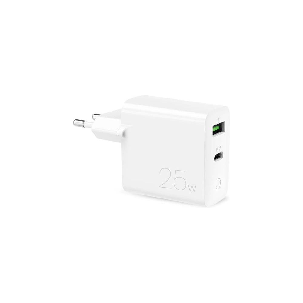 Hurtownia GSM - Síťová nabíječka PURO Mini Fast Travel Charger USB-A + USB-C Power Delivery 25W (bílá) - PUR521WHT - {ean13} - Hurt
