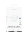 Hurtownia GSM - Ładowarka sieciowa PURO Mini Fast Travel Charger USB-A + USB-C Power Delivery 25W (biały) - PUR521WHT - {ean13} - Hurt