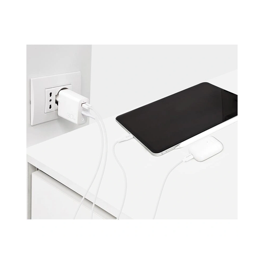 Hurtownia GSM - Síťová nabíječka PURO Mini Fast Travel Charger USB-A + USB-C Power Delivery 30W (bílá) - PUR522WHT - {ean13} - Hurt