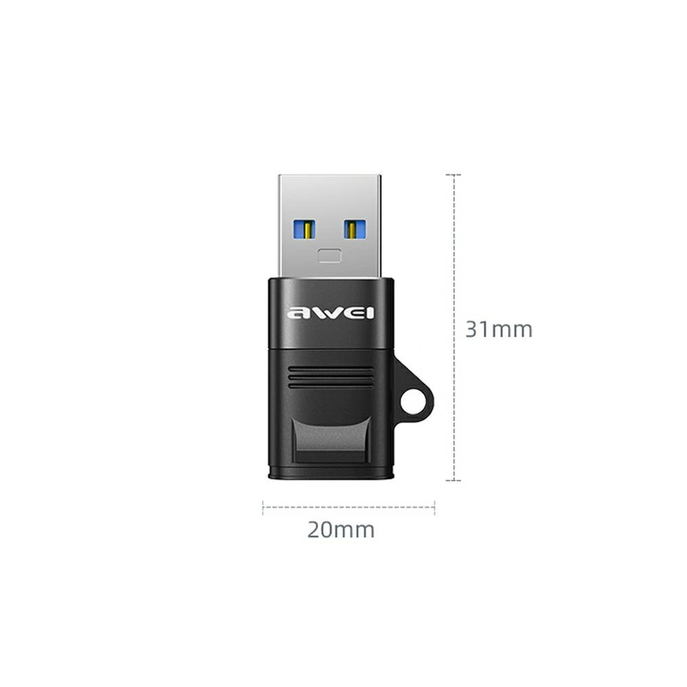 Hurtownia GSM - AWEI Adaptér CL-13 USB-C/USB-A černý - AWEI084BLK - {ean13} - Hurt