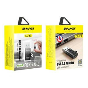 Hurtownia GSM - AWEI Adapter CL-13 USB-C/USB-A czarny - AWEI084BLK - {ean13} - Hurt