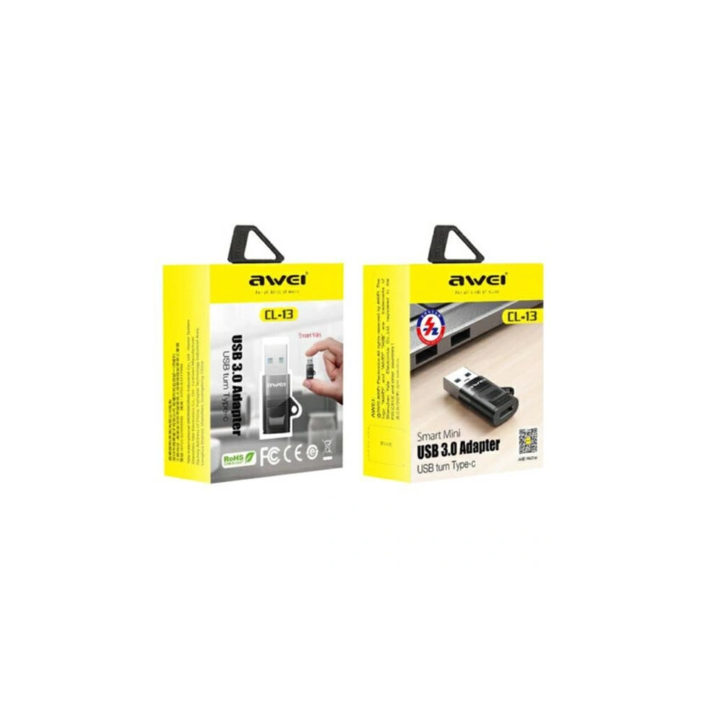 Hurtownia GSM - AWEI Adaptér CL-13 USB-C/USB-A černý - AWEI084BLK - {ean13} - Hurt