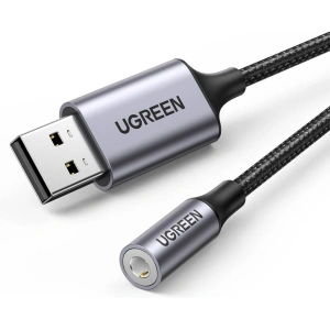 Wholesale UGREEN CM477 Audio Adapter, USB to Mini Jack 3.5mm AUX (grey) - UGR1179GRY - {ean13} - Hurt