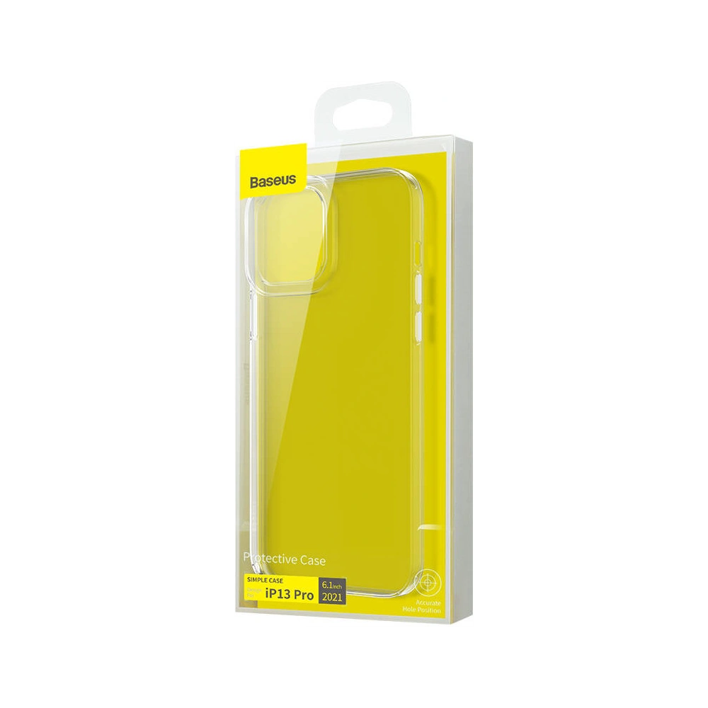 Wholesale Baseus Simple Transparent Case for iPhone 13 Pro (white) - BSU2938WHT - {ean13} - Hurt