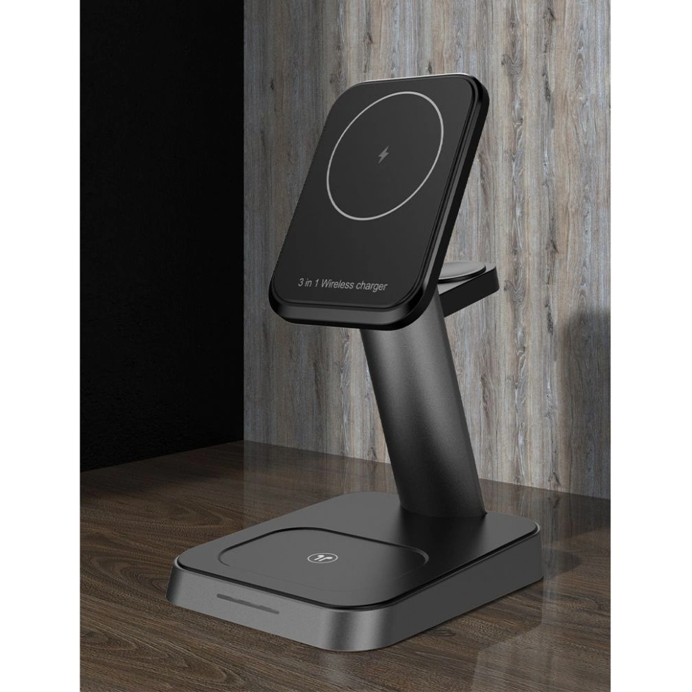 Hurtownia GSM - Bezdrátová nabíječka Tech-Protect W68 3in1 Magnetic MagSafe Wireless Charger Černá - THP806BLK - {ean13} - Hurt