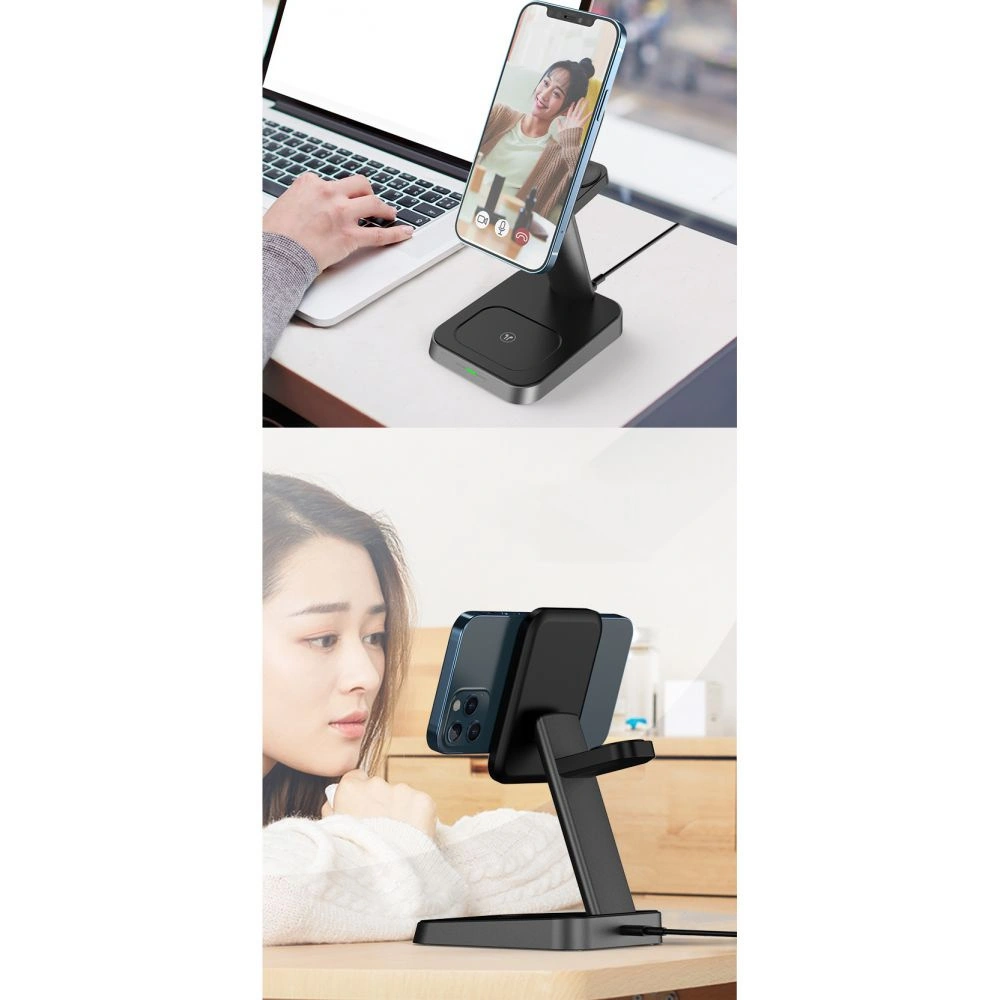 Hurtownia GSM - Bezdrátová nabíječka Tech-Protect W68 3in1 Magnetic MagSafe Wireless Charger Černá - THP806BLK - {ean13} - Hurt