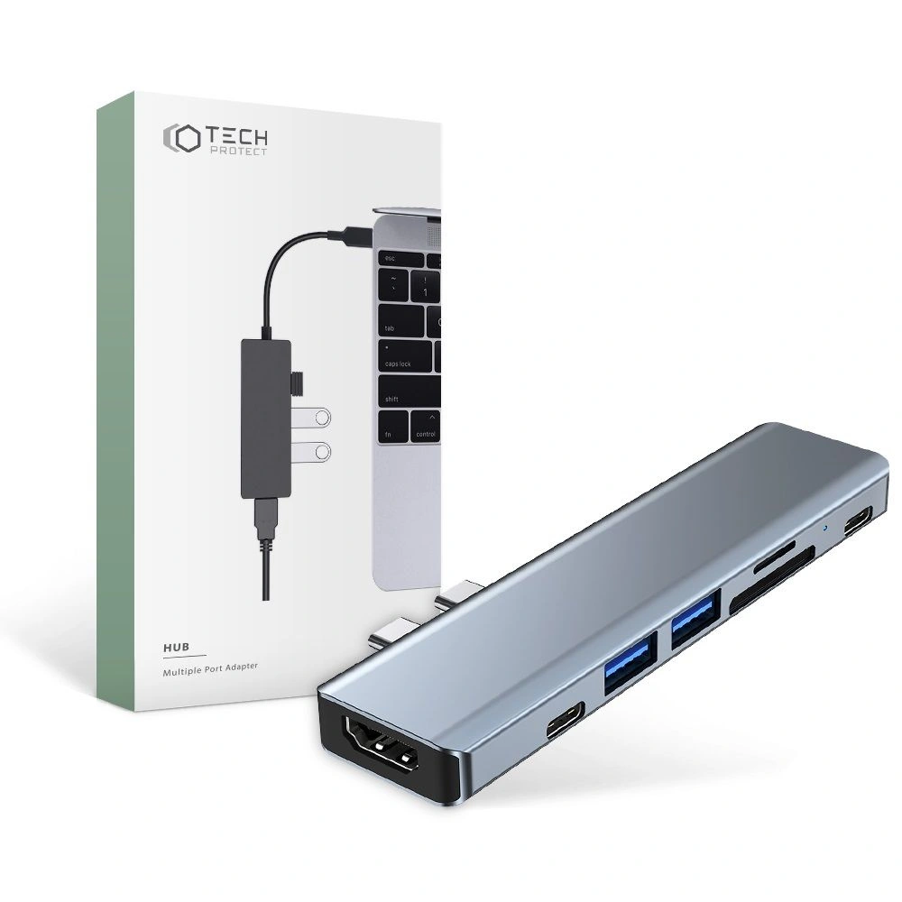 Hurtownia GSM - Hub 7w1 Tech-Protect V5 Gray - THP807GRY - {ean13} - Hurt