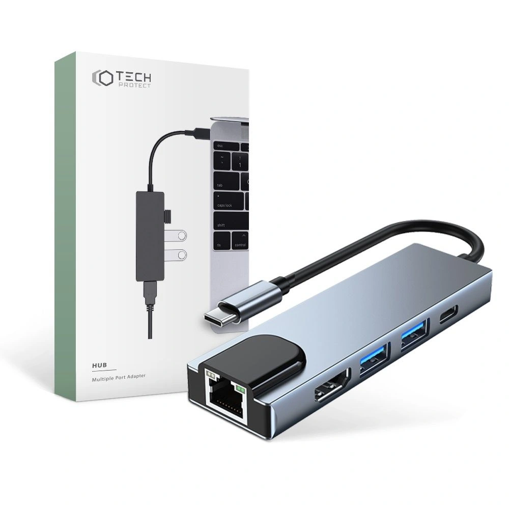 Hurtownia GSM - Hub 5w1 Tech-Protect V3 Gray - THP808GRY - {ean13} - Hurt