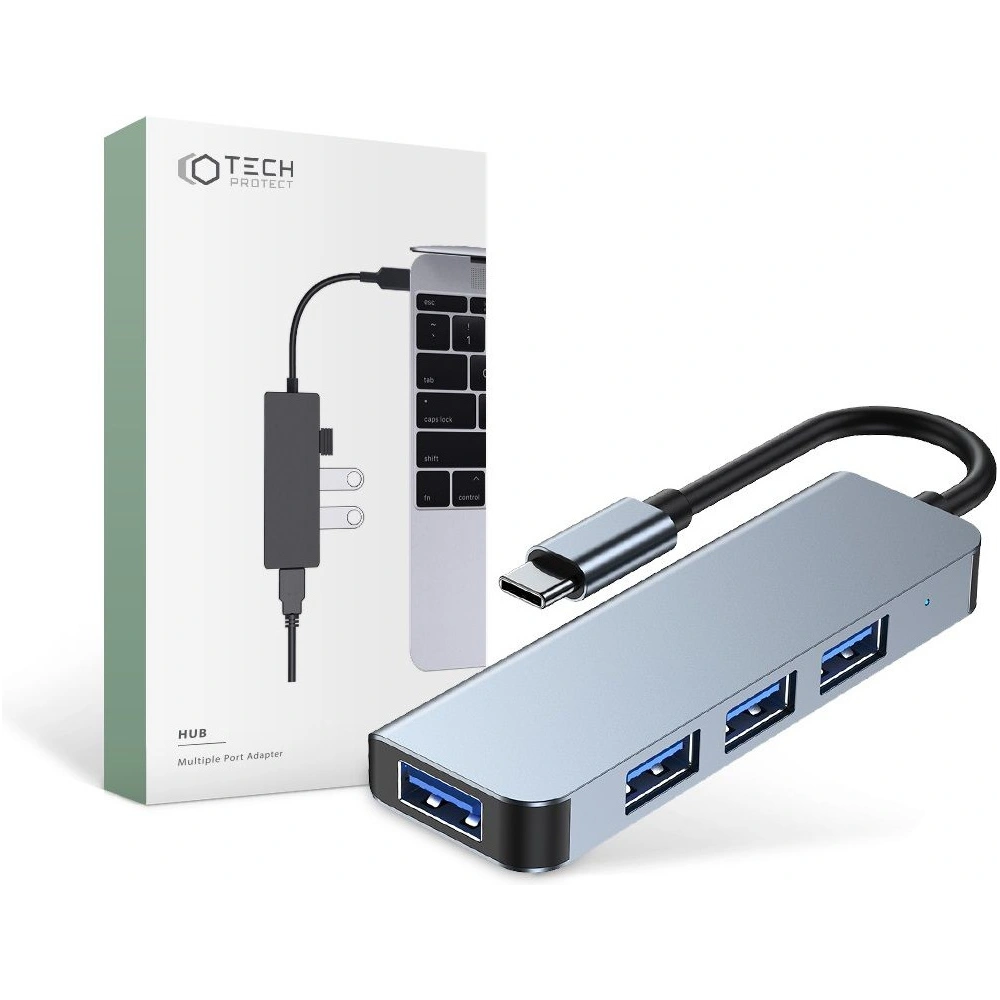Hurtownia GSM - Hub 4w1 Tech-Protect V1 Šedá - THP811GRY - {ean13} - Hurt