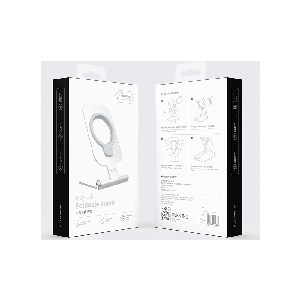 Hurtownia GSM - Stojan z hliníku MagSafe Nillkin MagLock Silver - NLK221SLV - {ean13} - Hurt