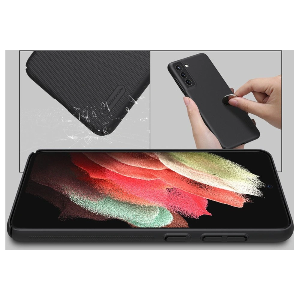 Hurtownia GSM - Etui Nillkin Super Frosted Shield Samsung Galaxy S21 FE černé - NLK252BLK - {ean13} - Hurt