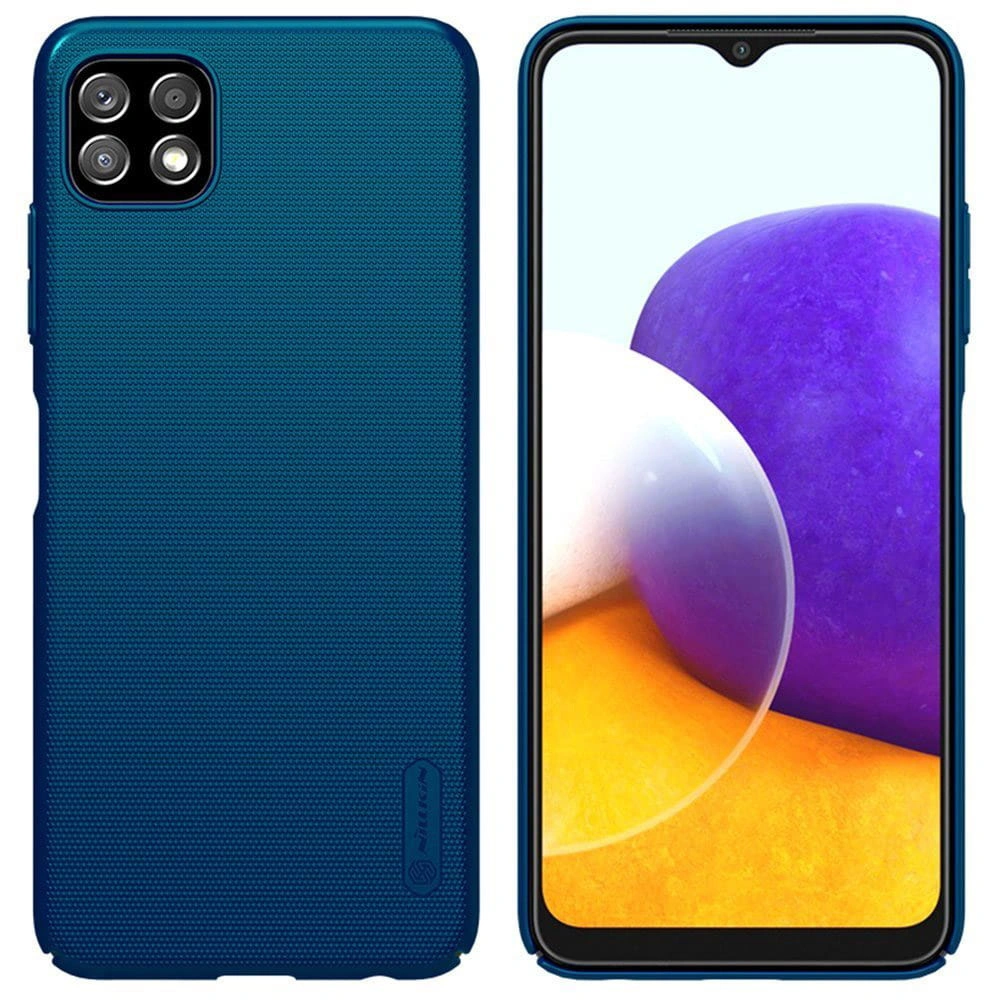 Hurtownia GSM - Etui Nillkin Super Frosted Shield Samsung Galaxy A22 5G Peacock Blue - NLK250BLU - {ean13} - Hurt
