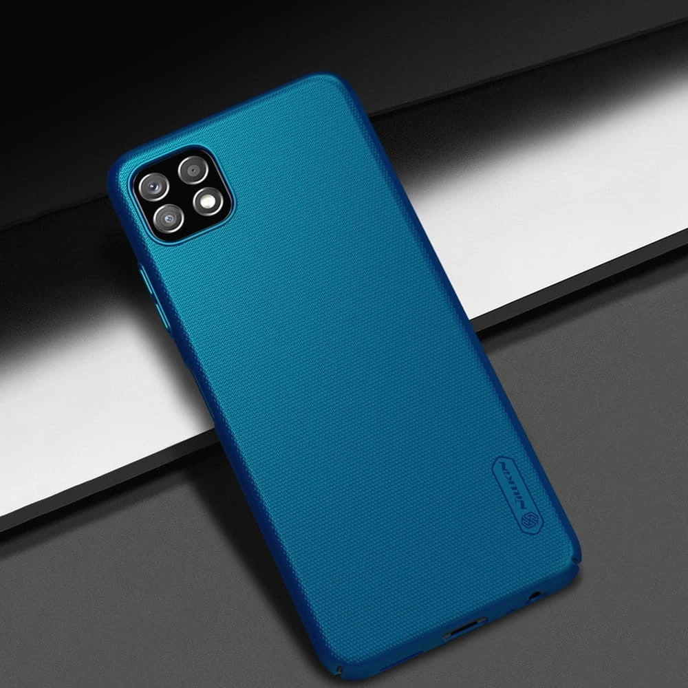 Hurtownia GSM - Etui Nillkin Super Frosted Shield Samsung Galaxy A22 5G Peacock Blue - NLK250BLU - {ean13} - Hurt
