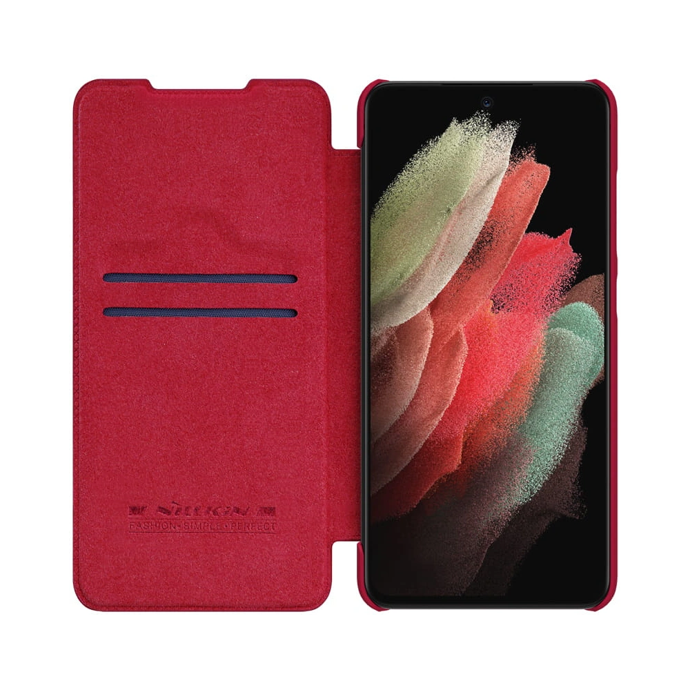 Hurtownia GSM - Etui Nillkin QIN Samsung Galaxy S21 FE Červená - NLK249RED - {ean13} - Hurt
