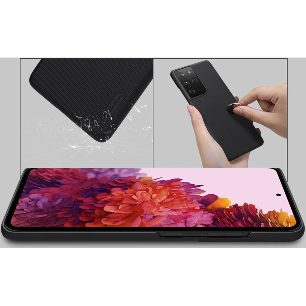 Hurtownia GSM - Etui Nillkin Super Frosted Shield Samsung Galaxy S21 Ultra Černé - NLK217BLK - {ean13} - Hurt