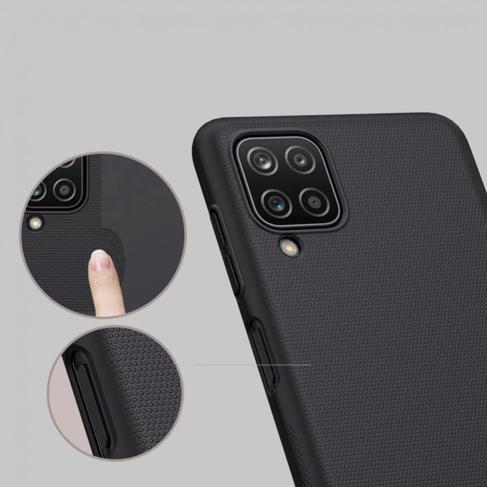 Hurtownia GSM - Etui Nillkin Super Frosted Shield Samsung Galaxy A12 Černé - NLK214BLK - {ean13} - Hurt