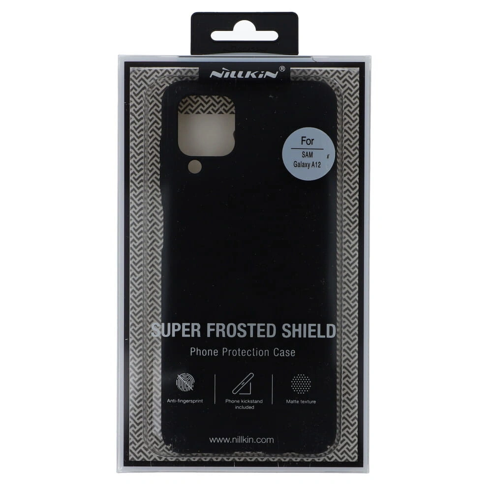 Hurtownia GSM - Etui Nillkin Super Frosted Shield Samsung Galaxy A12 Černé - NLK214BLK - {ean13} - Hurt