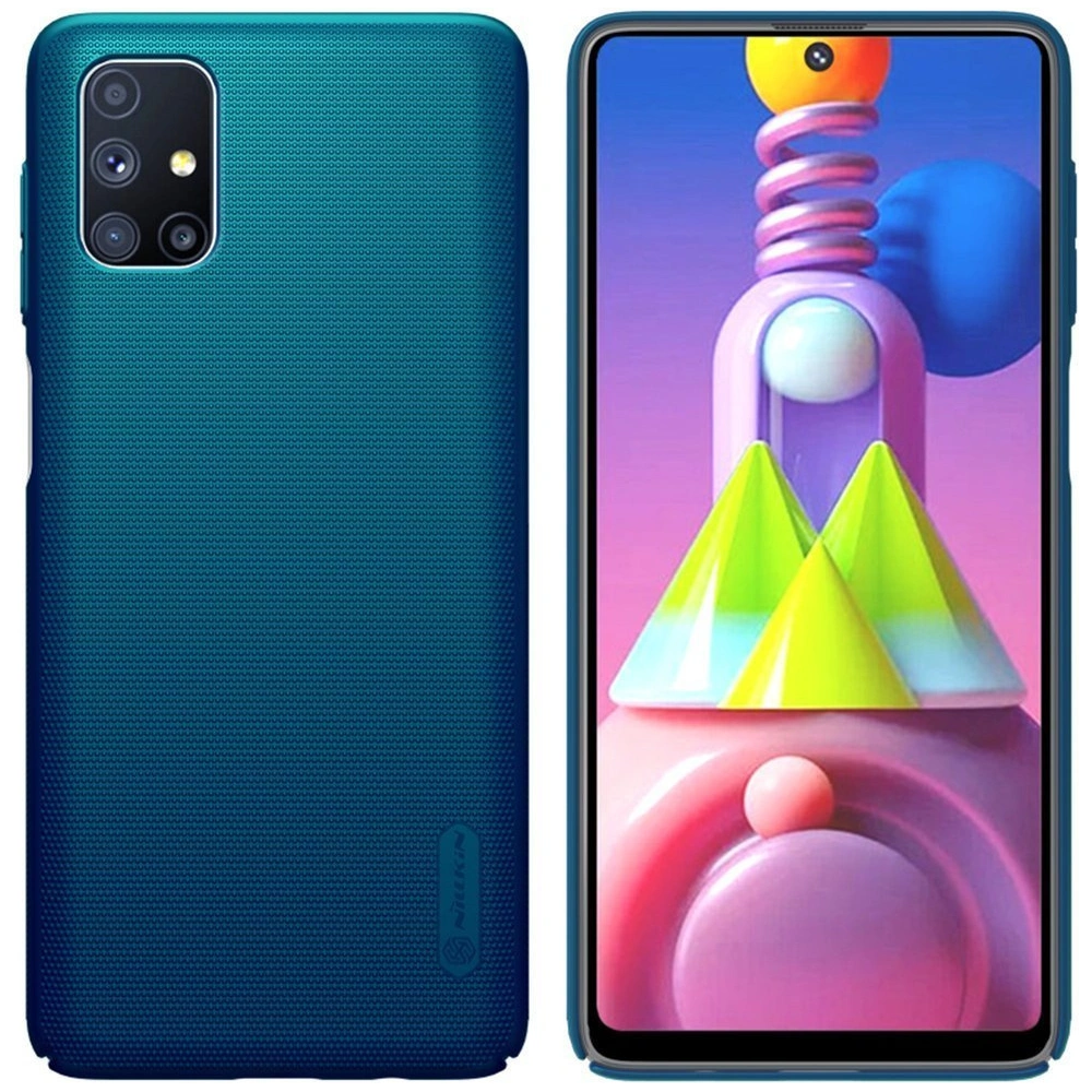 Hurtownia GSM - Etui Nillkin Super Frosted Shield Samsung Galaxy M51 Peacock Blue - NLK202BLU - {ean13} - Hurt