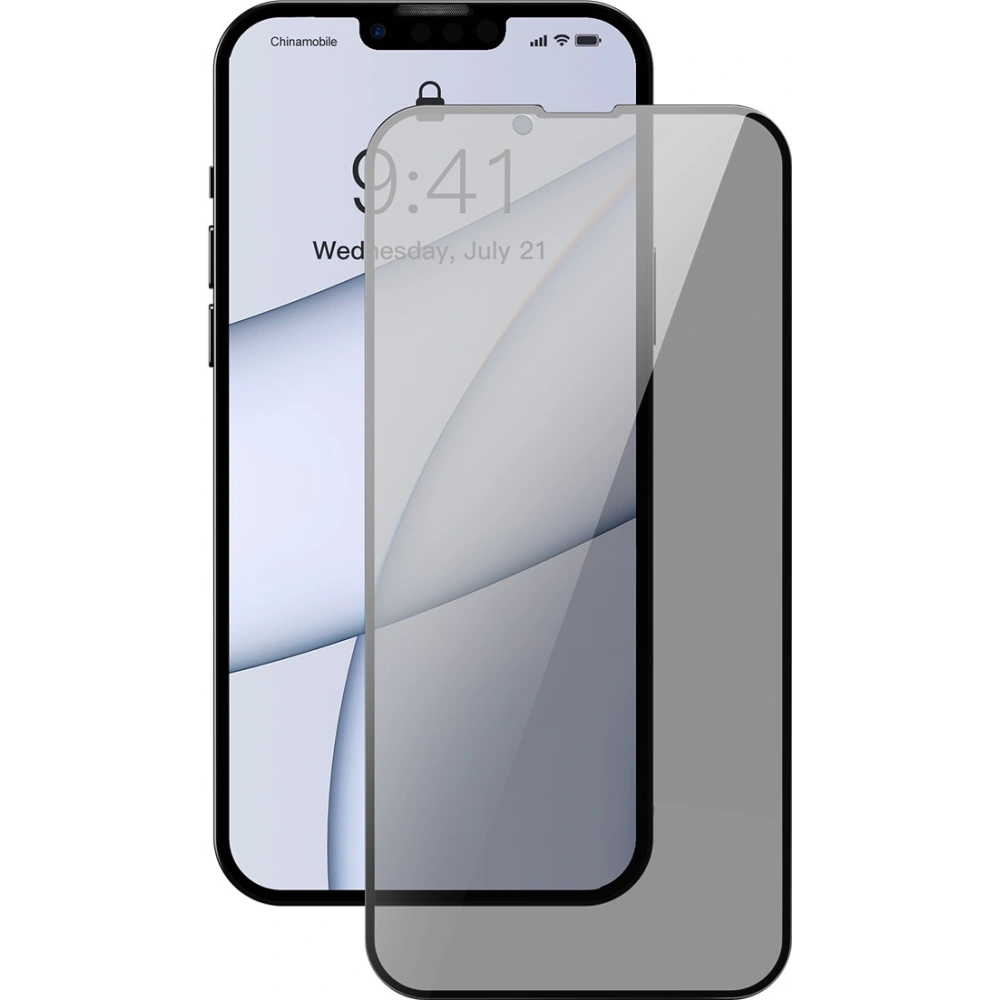 Hurtownia GSM - Sklo privatizující 0.3mm Baseus SGQP010801 Privacy Apple iPhone 13 Pro Max [2 PACK] (černý rám) - BSU2973 - {ean13} - Hurt