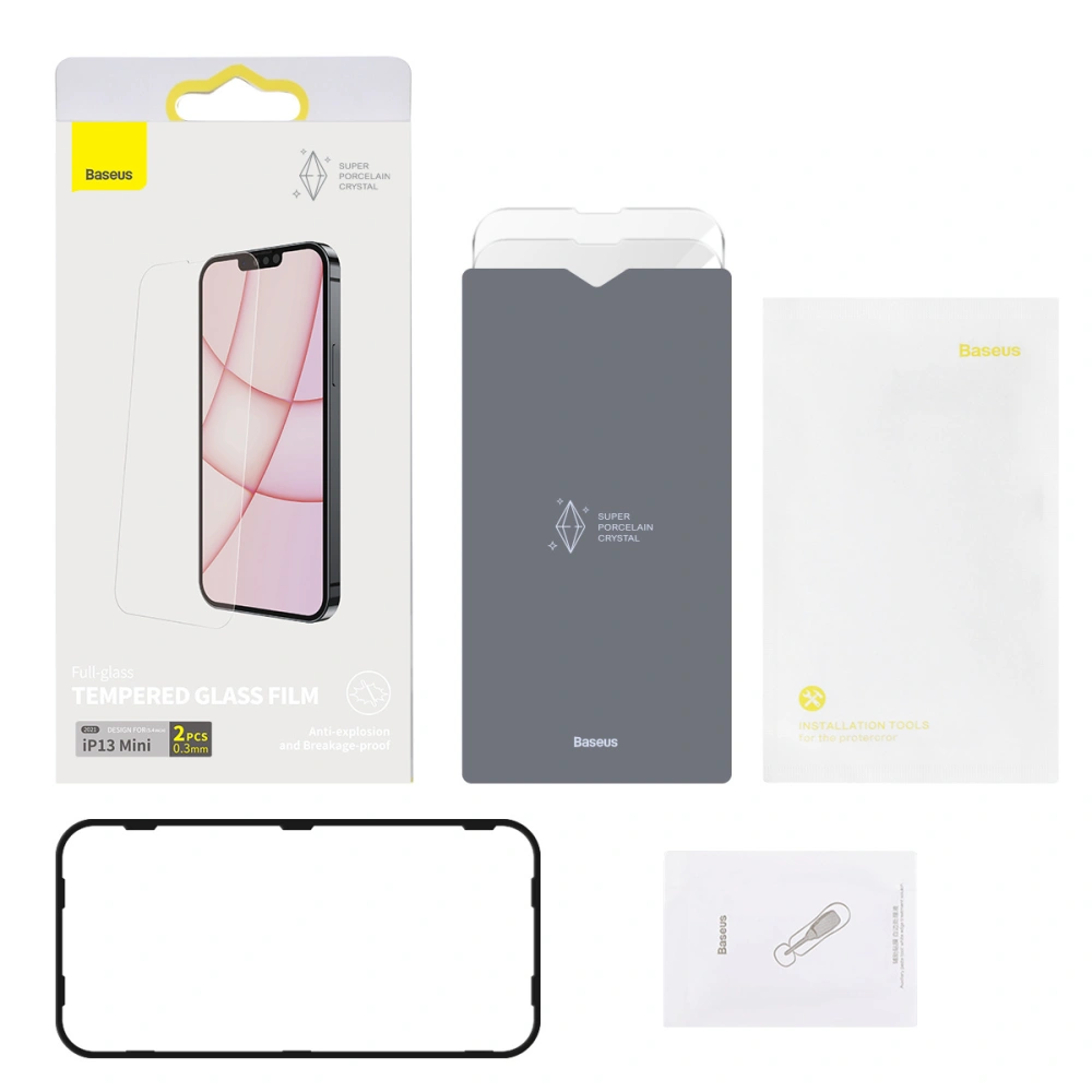 Tvrzené sklo 0.3mm Baseus SGBL030002 Apple iPhone 13 mini [2 PACK]