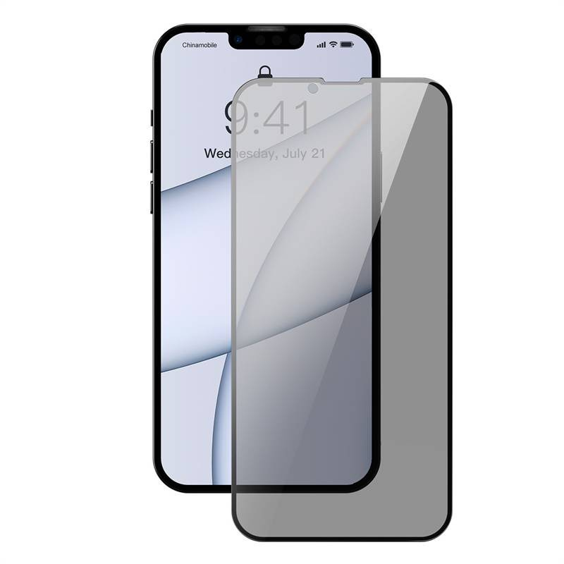 Baseus Distributor - 6932172601126 - BSU2976 - Baseus SGQP020501 Privacy Glass 0.23mm Apple iPhone 13 Pro Max [2 PACK] (black) - B2B homescreen