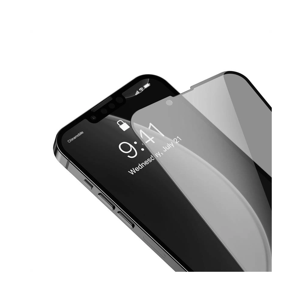 Hurtownia GSM - Sklo privatizující 0.23mm Baseus SGQP020501 Privacy Apple iPhone 13 Pro Max [2 PACK] (černý rámeček) - BSU2976 - {ean13} - Hurt