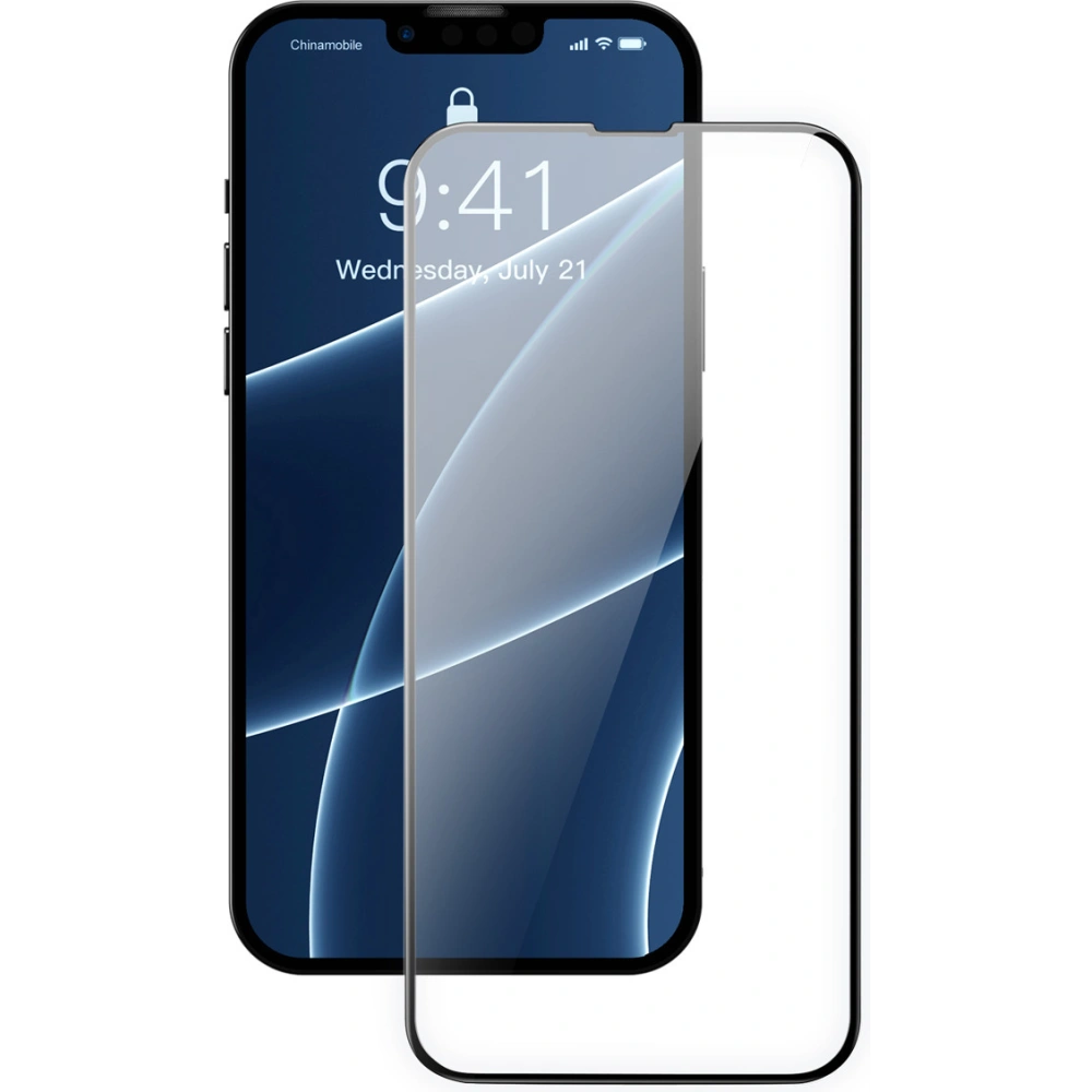 Szkło hartowane 0.23mm Baseus SGQP020001 Apple iPhone 13 mini [2 PACK] (czarna ramka)