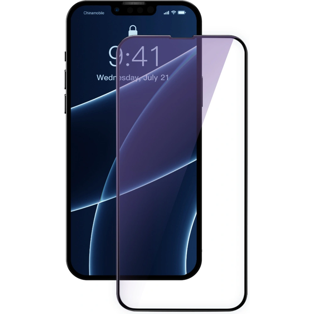 Hurtownia GSM - Tvrzené sklo 0.3mm Baseus SGQP010301 Antiblue Apple iPhone 13 mini [2 PACK] (černý rámeček) - BSU2982 - {ean13} - Hurt