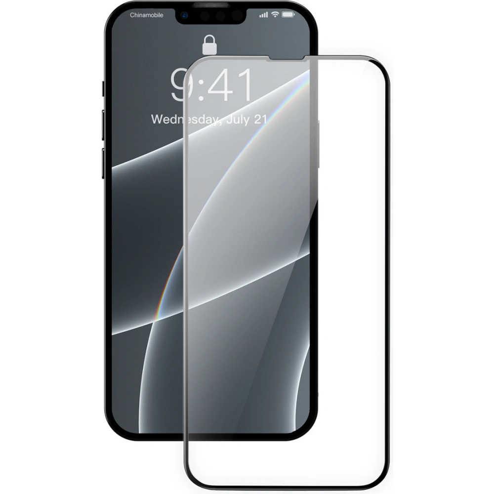 Hurtownia GSM - 0.3mm Baseus Apple [2 PACK] Gehärtetes Glas SGQP0101 iPhone 16e / 14 / 13 / 13 Pro (schwarzer Rahmen) - BSU2983 - {ean13} - Hurt