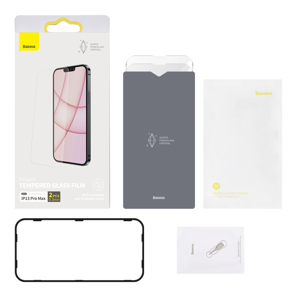Wholesale Baseus SGBL030202 Glass 0.3mm Apple iPhone 13 Pro Max [2 PACK] - BSU2988 - {ean13} - Hurt