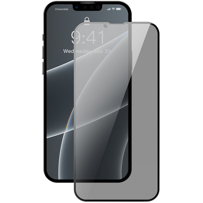 Baseus Distributor - 6932172601058 - BSU2989 - Baseus SGQP010701 Privacy Glass 0.3mm Apple iPhone 13/13 Pro [2 PACK] (black) - B2B homescreen