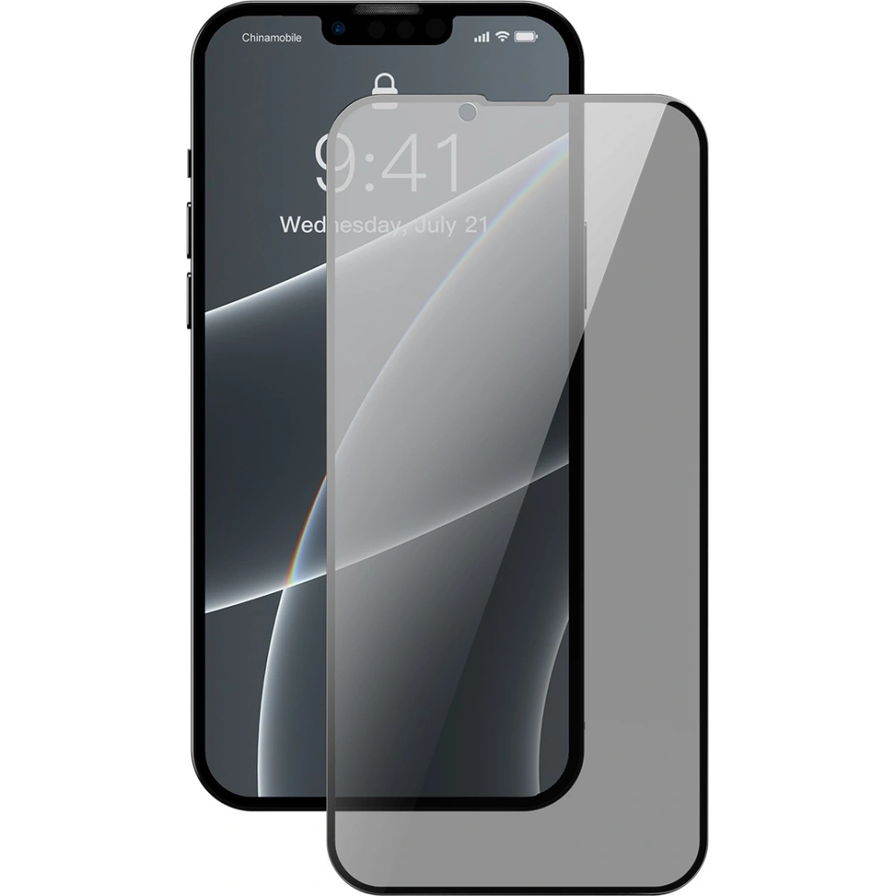 Hurtownia GSM - Sklo privatizující 0.3mm Baseus SGQP010701 Privacy Apple iPhone 16e / 14 / 13 / 13 Pro [2 PACK] (černý rám) - BSU2989 - {ean13} - Hurt