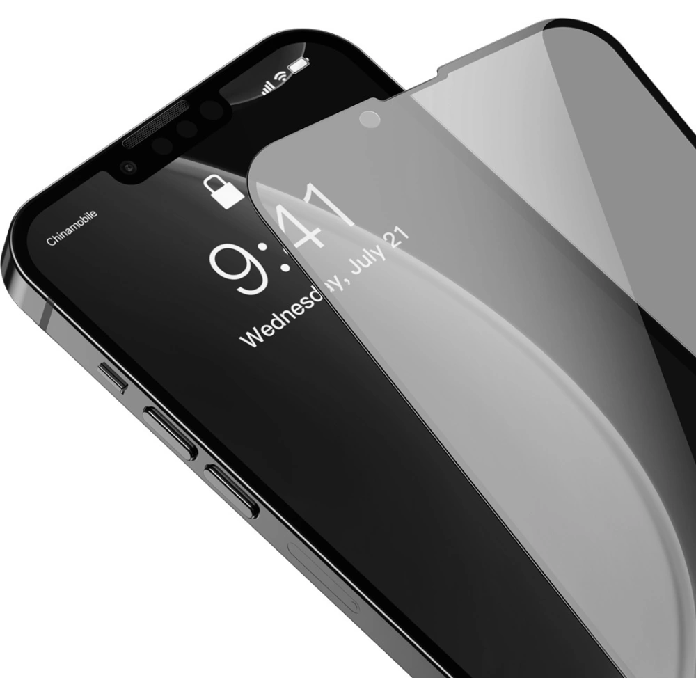 Hurtownia GSM - Sklo privatizující 0.3mm Baseus SGQP010701 Privacy Apple iPhone 16e / 14 / 13 / 13 Pro [2 PACK] (černý rám) - BSU2989 - {ean13} - Hurt